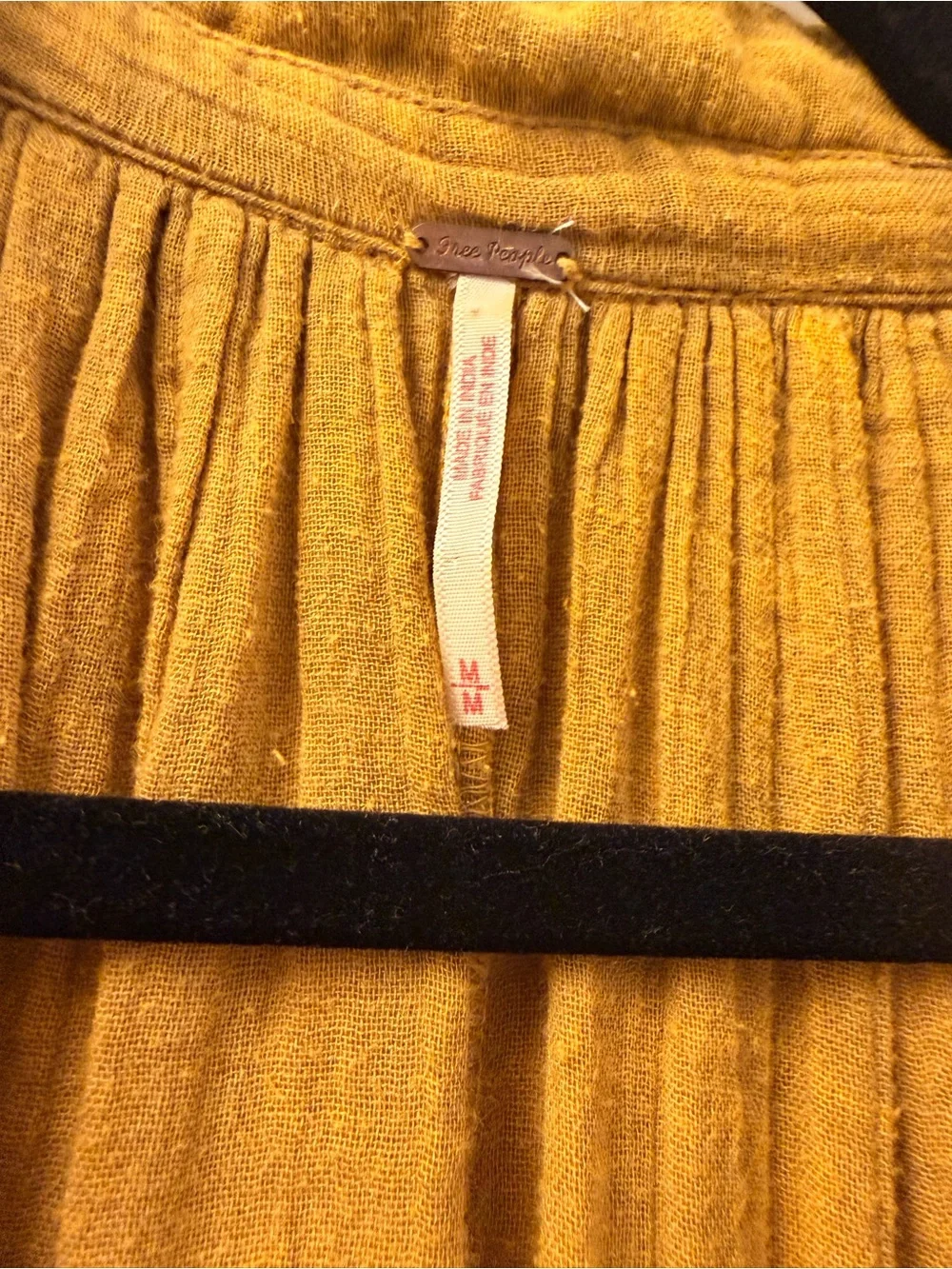 Free People Mustard Yellow Midi Dress